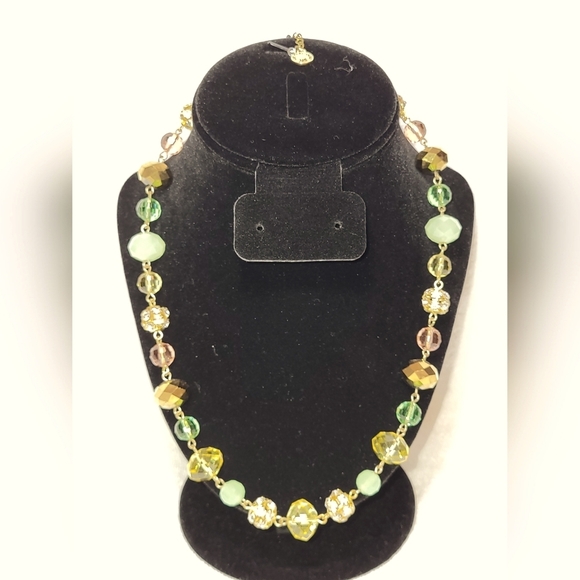 Liz Claiborne Jewelry - LIZ CLAIBORNE Pastel Beaded and Rhinestone Necklace